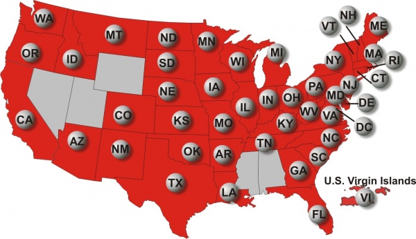 map powerball us states