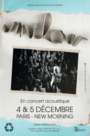 milow acoustic paris poster